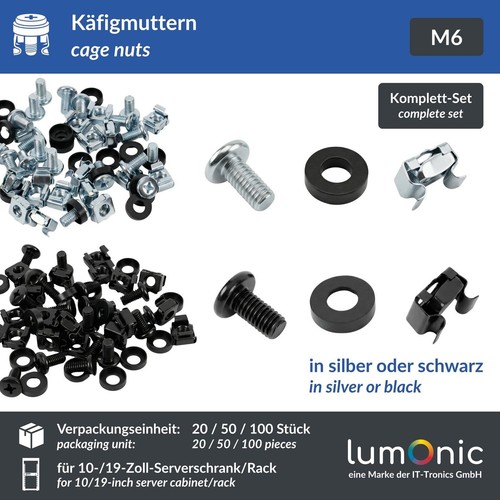 100x käfigmuttern m6 - käfigmuttern,